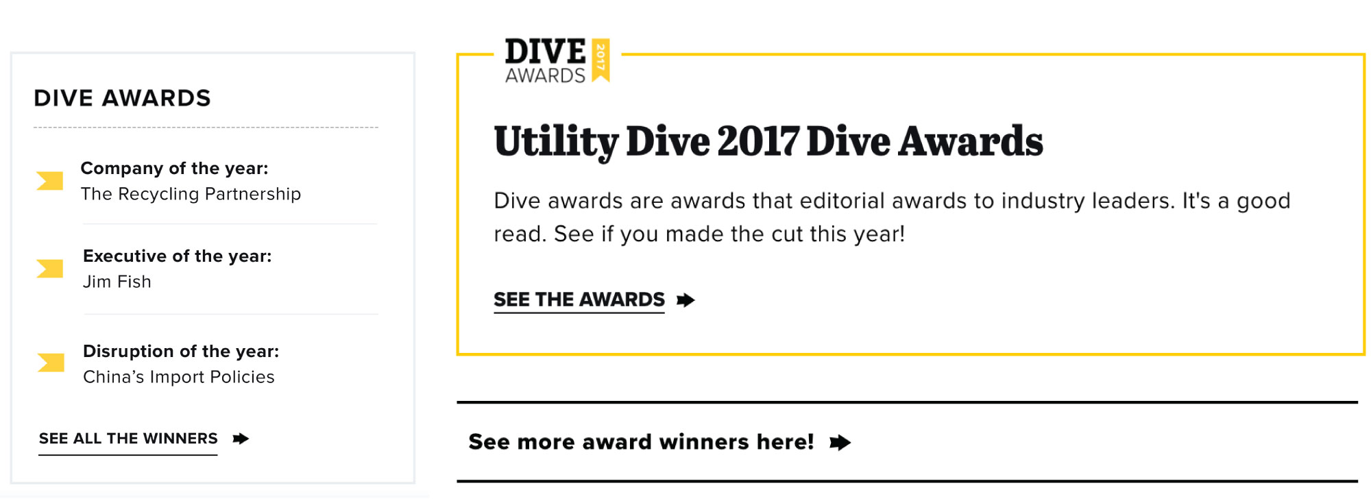 Dive Awards Ads